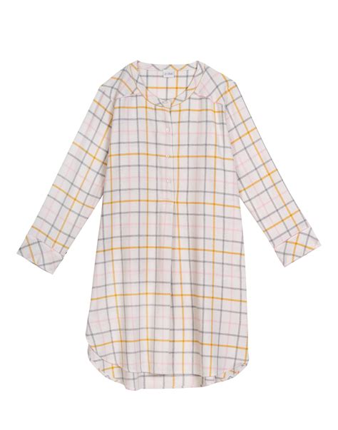 Cotton Button Down Nightshirt Felicita Multico Lingerie Le Chat