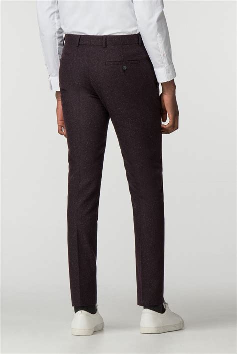 Limehaus Merlot Speckle Slim Fit Trousers