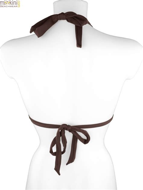 Bikini Oberteile Braun Einzelnen Neckholder Kaufen MIXKINI BEACHWEAR