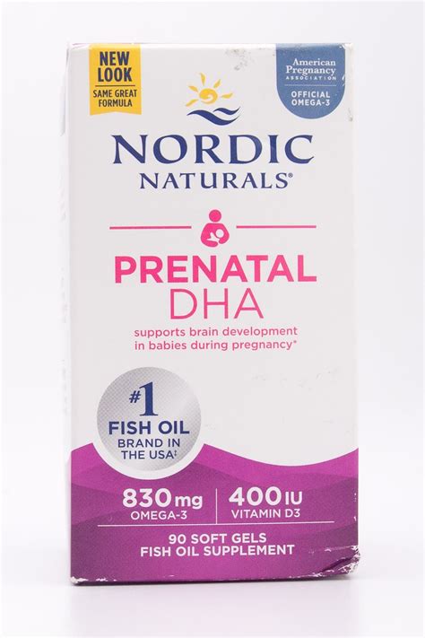 Nordic Naturals Prenatal DHA Fish Oil Supplement 90 Softgels