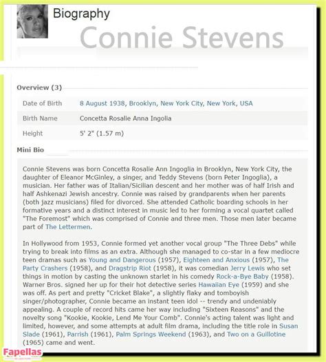 Connie Stevens Aka Theconniestevens Nude Leaks Photo Fapellas
