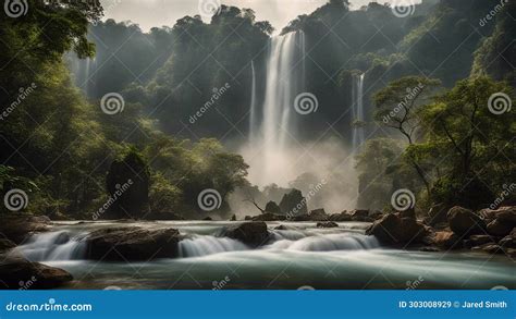 Fantasy Ban Gioc Waterfall Of Mystery With A Landscape Of Hidden Caves