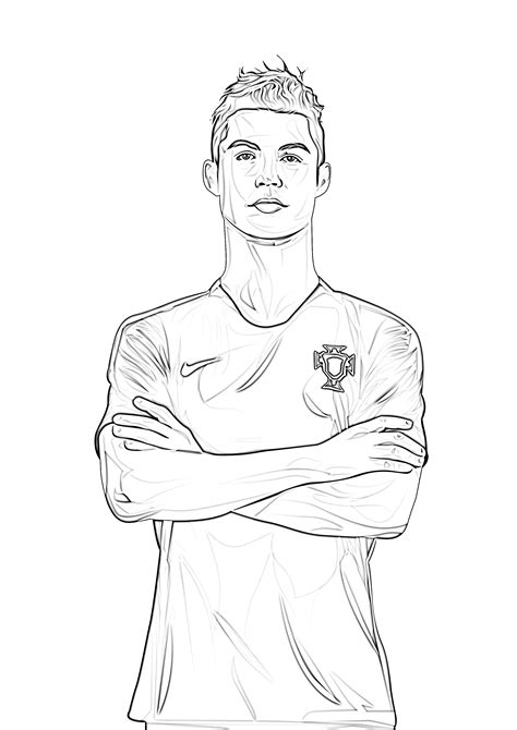 Coloriages Cristiano Ronaldo à imprimer