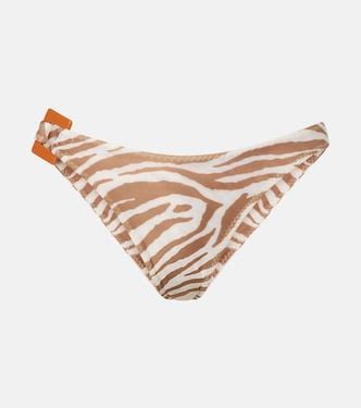 Zebra Print Bandeau Bikini Top In Brown Same Mytheresa