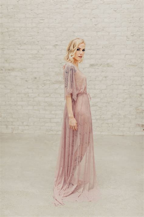 LACE BRIDAL ROBE For Wedding Day Sexy Lingerie For Boudoir Etsy