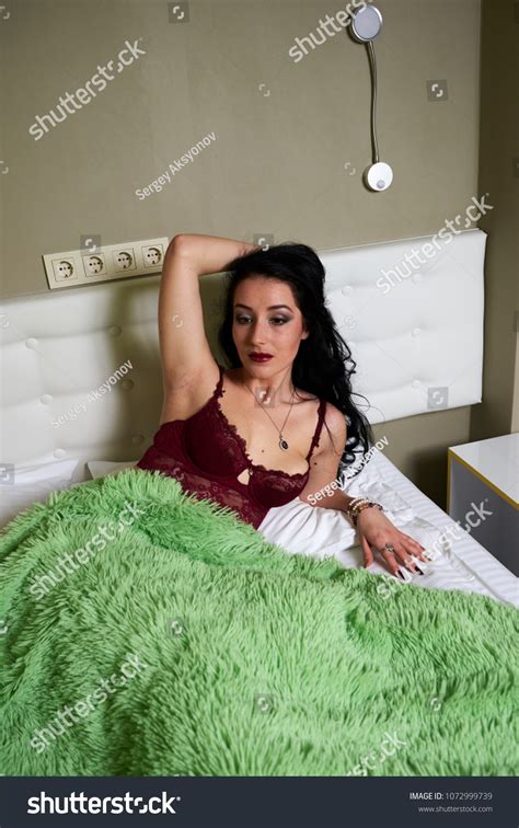 Sexy Curvy Brunette Lingerie Indoors Stock Photo Shutterstock