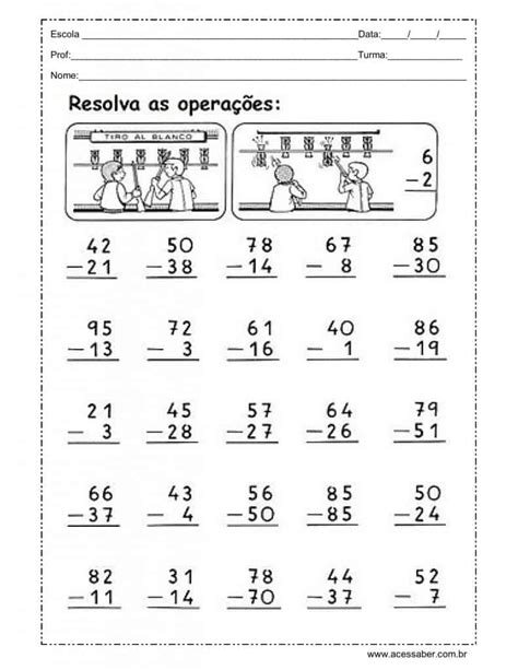 Atividades De Soma E Subtração