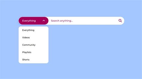 Create Search Bar With Drop Down Using Html Css And Javascript Youtube