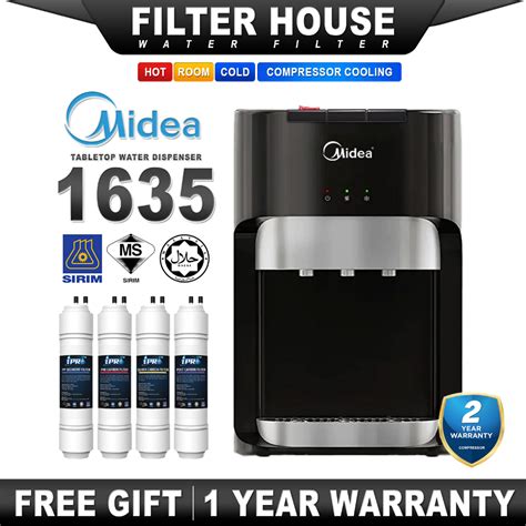 MIDEA Water Dispenser Tabletop Hot Room Cold Suhu Penapis Air Midea