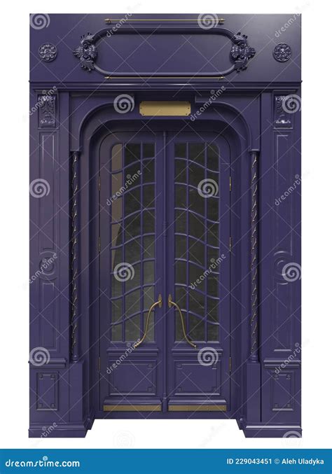 Puertas Clásicas De Entrada Para La Casa Stock De Ilustración