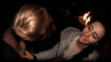 Ffm Threesome Sucking On The Backyard Outdoor Double Blowjob Oral Creampie Free Porn