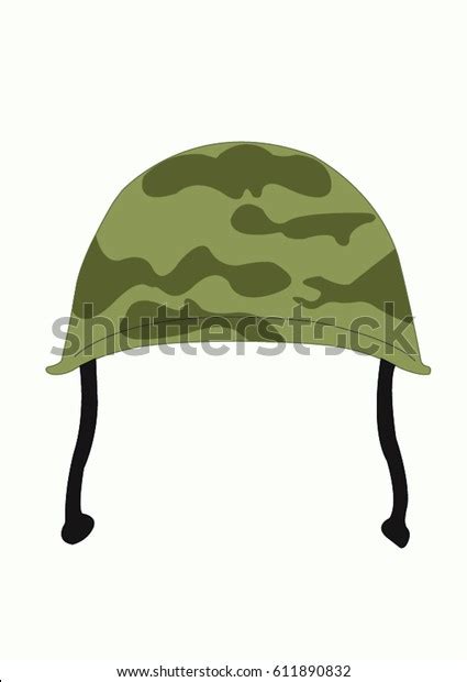 Army Hat Illustration Isolated On White Stock Vector (Royalty Free ...