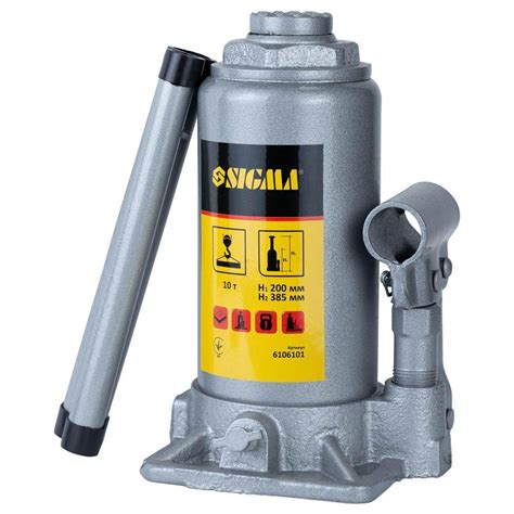Домкрат гидравлический бутылочный 10т H 200-385мм Standard SIGMA ...