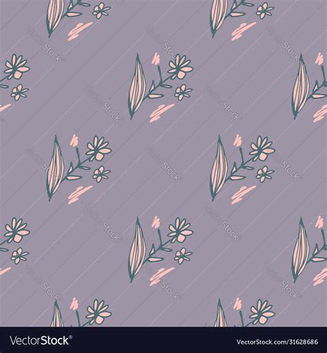 Flowers Bouquet Seamless Pattern Floral Endless Vector Image