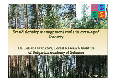 Pdf Stand Density Management Tools In Even Aged Forestry