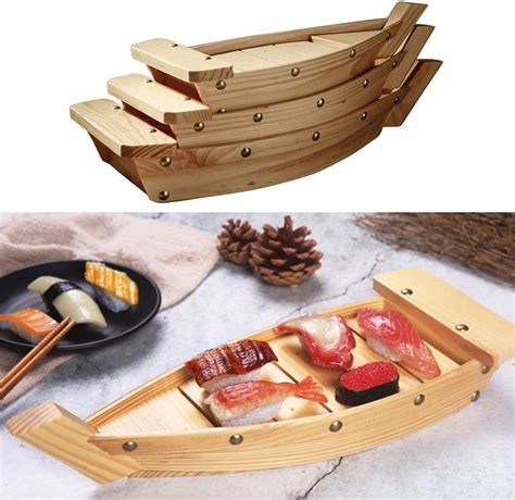 Amazon Wooden Sushi Boat Japanese Cuisine Wooden Sushi Boat