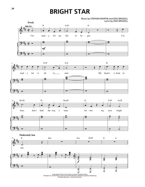 Bright Star Sheet Music Direct