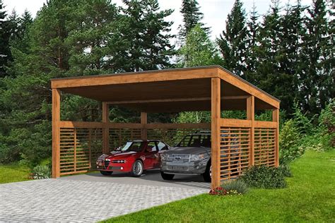 Contemporary Car Carport Vr Architectural Designs House Plans