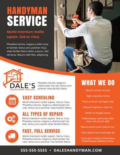 Handyman Service Flyer Template Mycreativeshop