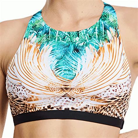 Aqua Blu Elysian High Neck Swim Bikini A9057EL Multi Womens Swimwear