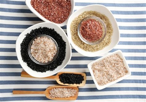 Premium Photo Different Sea Salt Close Up