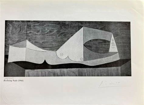 Pablo Picasso Reclining Nude Original Hand Signed Print With Coa