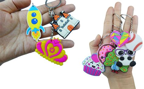 60pcs Cartoon Kids Keychains Bulk Party Favors For Kids