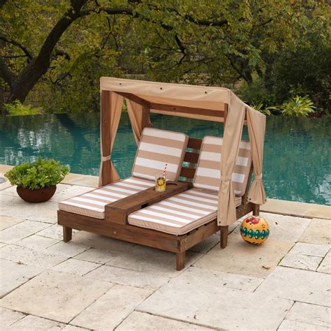 Outdoor Chaise Lounge With Canopy – HOMYSTYLE