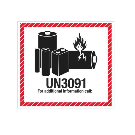 Lithium Battery Label Template