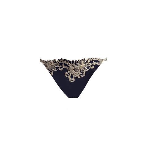 Ambra Lingerie Slips Titanium Tanga Blauw Italian Design
