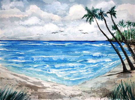 Watercolor Beach Wallpapers - Top Free Watercolor Beach Backgrounds ...