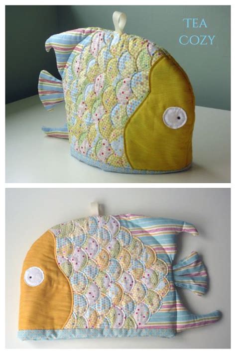 Тканевый чайник Fishy Fish Cozy Tea Cozy Pattern Diy Tea Cosy Tea