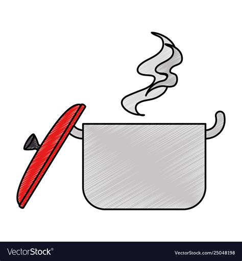 Kitchen Pot Hot Icon Royalty Free Vector Image