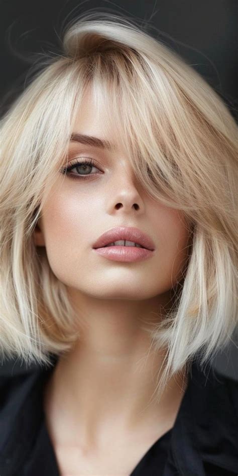 32 Elegant And Blonde Bob Haircuts Pelo Corto Cara Redonda Corte De Cabello Lob Cortes De
