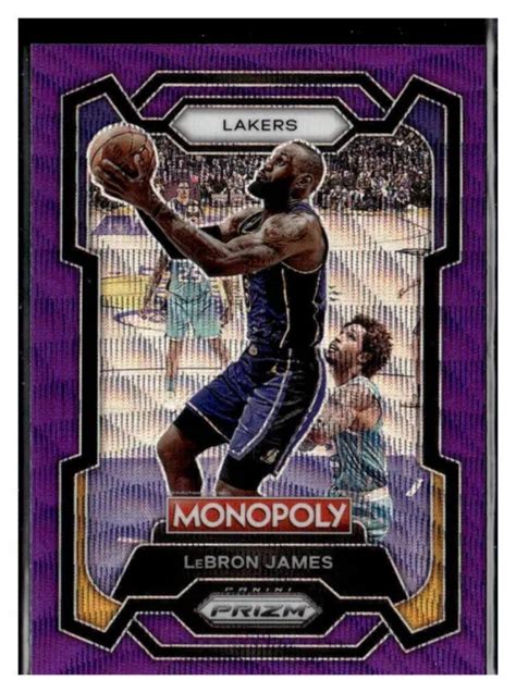 Panini Prizm Monopoly Lebron James Sp Viola Wave Prizm Ps La