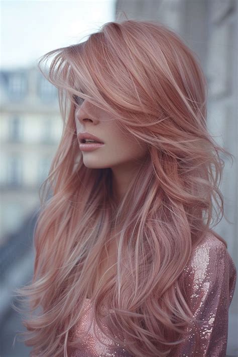 Pin on Ангел in Pink blonde hair Long hair styles Rose gold hair blonde