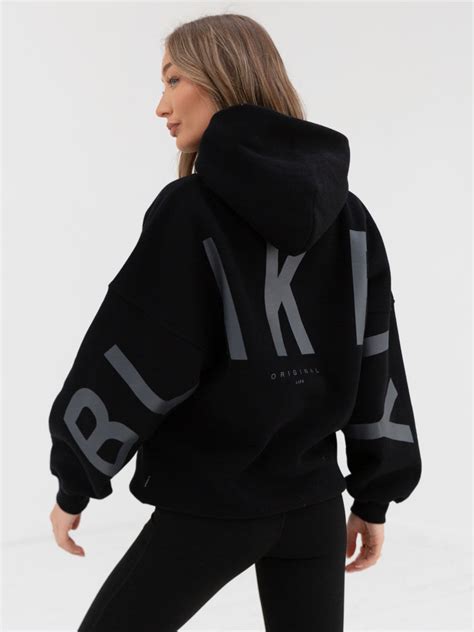 Buy Blakely Black Tonal Isabel Oversized Hoodie Free Delivery On