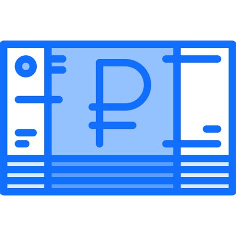 Рубль иконка Coloring Blue