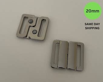 2pr Nickel Metal Bikini Clasp Width 20mm Lingerie And Swimwear Components Swim Bra Corsetry