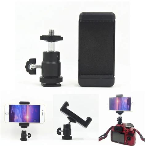 C Victoryeagleflash Hot Shoe Adapter Cradle Ball Head W Phone Clip Holder Mount For Nikon