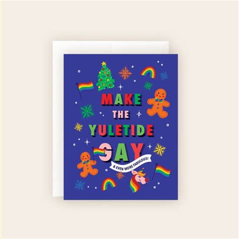 Gay Holiday Card Etsy