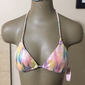 Victoria S Secret Swim Victorias Secret Sequin Triangle Bikini Top Poshmark