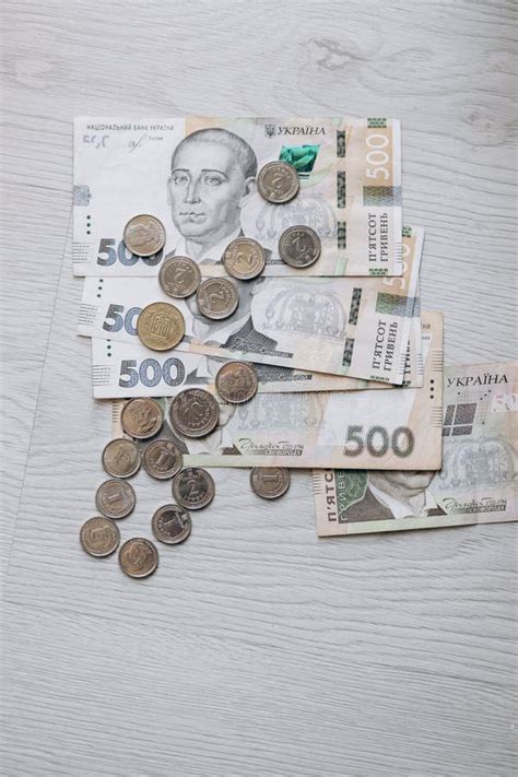 Paper And Metal Coin Money Of Ukraine Currency Of Ukraine Ukrainian