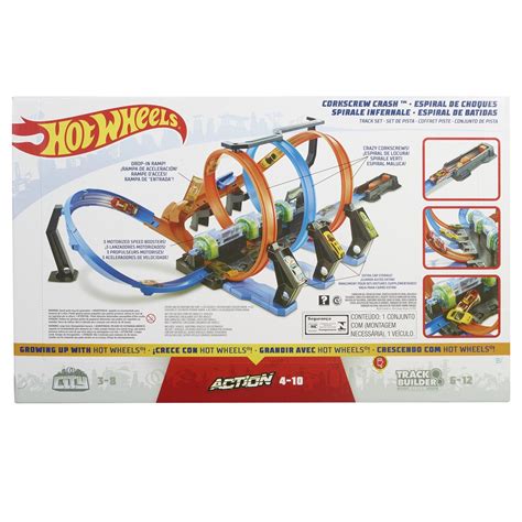 Hot Wheels Corkscrew Crash Track Set Blue Wilko
