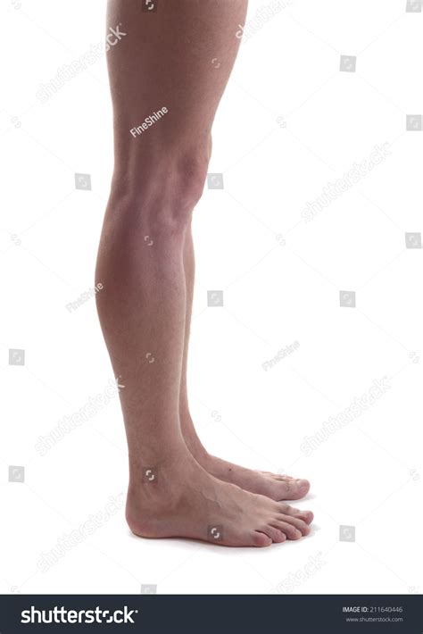 Nude Mans Legs Isolated Side View Stock Photo 211640446 Shutterstock