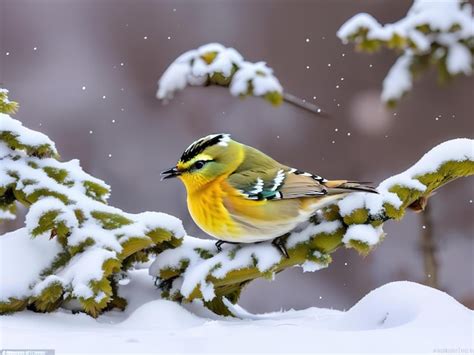 Premium Photo The Beauty Of Winter With Birds