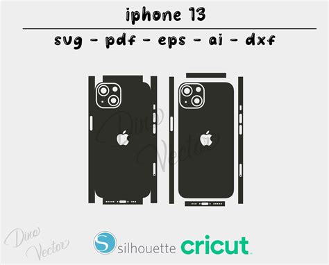 Apple Iphone 13 Skin Template Cricut Vector Cut File Wrap Template