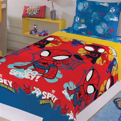 Jogo De Cama Homem Aranha - Jogo De Cama Spidey Homem Aranha Lençol Com 2 Pecas Marvel | MercadoLivre