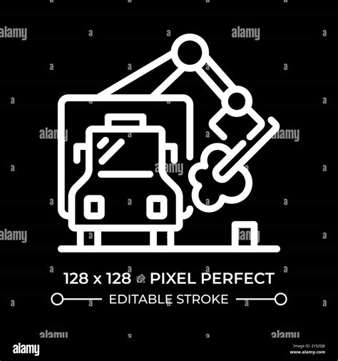 Debris Hauling White Linear Icon For Dark Theme Stock Vector Image