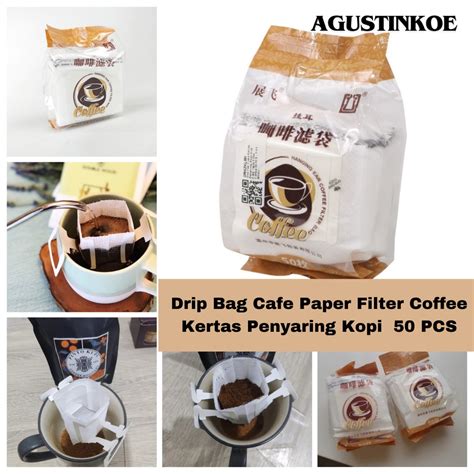 jual drip bag cafe paper filter coffee kertas penyaring kopi  pcs